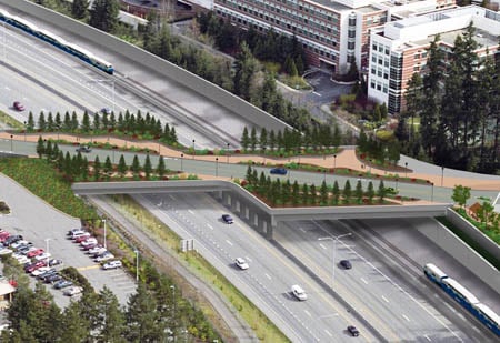 Proposed bridge to connect Microsoft office complex