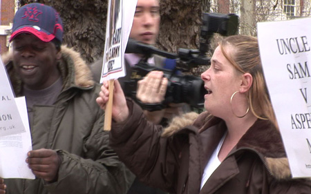 Gary McKinnon US embassy sing-in protest