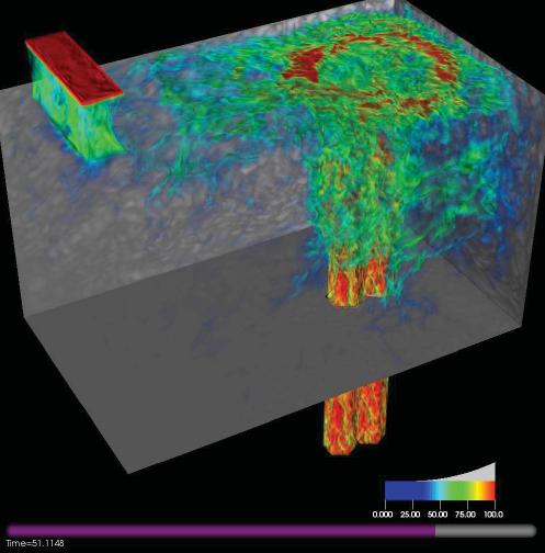 Intrepid/Eureka sim pic of liquid sodium coolant flowing in an advanced nuclear reactor design