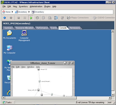 vSphere's VMware Fault Tolerance UI segment