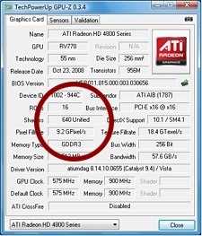 Radeon 4830 with 640 shaders