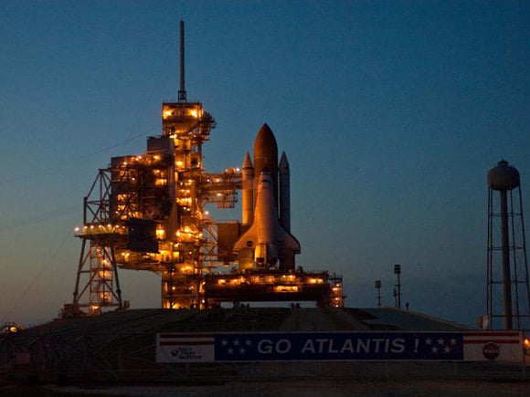 Atlantis on the launch pad. Pic: NASA