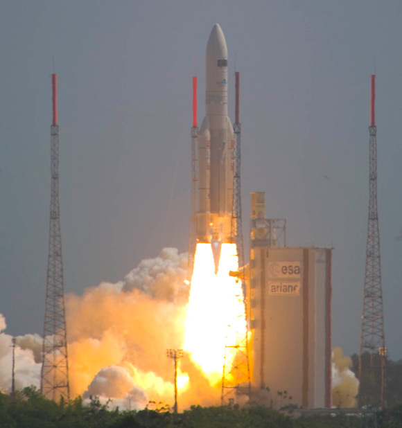 The Ariane 5 carrying Herschel and Planck