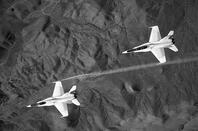 NASA F-18s working on formation aerodynamics