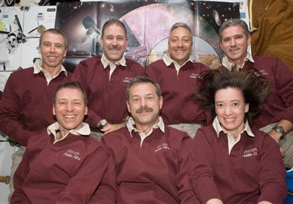 The Atlantis crew. Pic: NASA
