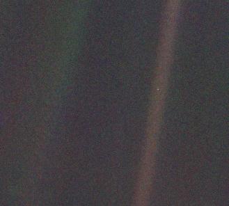 Earth as seen from Voyager 1 some four billion miles away. Credit: NASA JPL