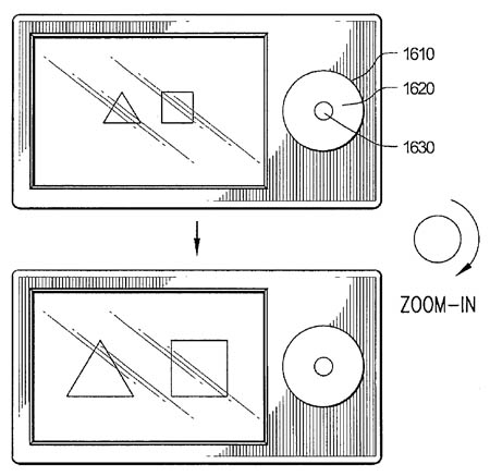 Apple "Multi-Dimensional Scroll Wheel" patent illustration