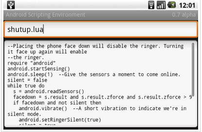 Google Android Scripting Environment