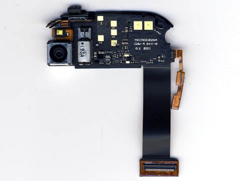 Palm Pre: camera, flash, and vibrator circuit board