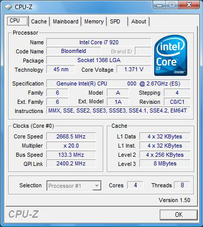 i7 920 Stepping C0/C1