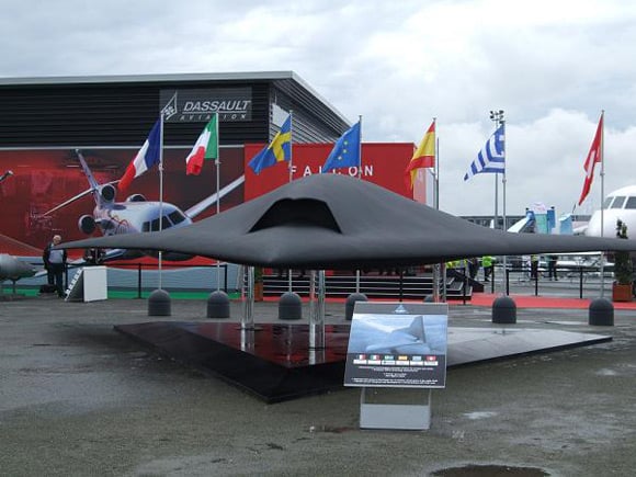 European stealth UCAV mockup at the Paris Airshow 09