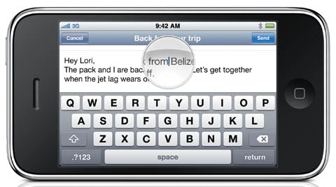 iPhone 3GS soft keyboard in landscape mode