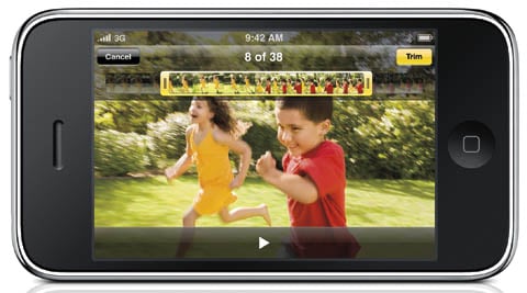 iPhone 3gs video editing