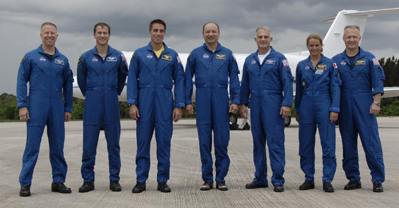 The Endeavour crew. Pic: NASA