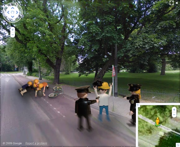 The third shock frame of the bicycle assault caught on Street View