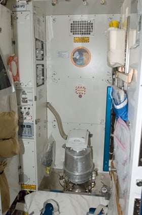 The US toilet aboard the ISS. Pic: NASA