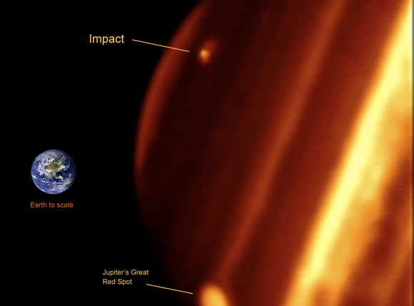 Keck II infred image of the impact site. Pic: Paul Kalas (UCB), Michael Fitzgerald (LLNL/UCB), Franck Marchis (SETI Institute/UCB), James Graham (UCB)