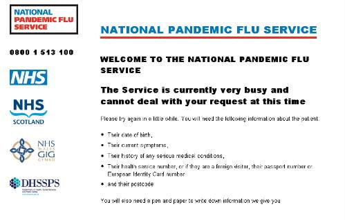nhs pandemic flu site