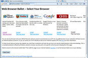Microsoft's proposed Windows browser ballot screen