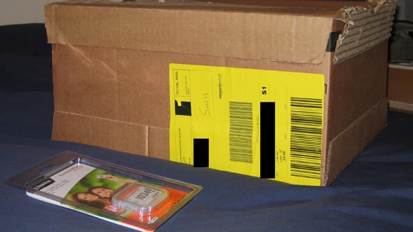 Amazon overdoes the packaging for a Flash memory card