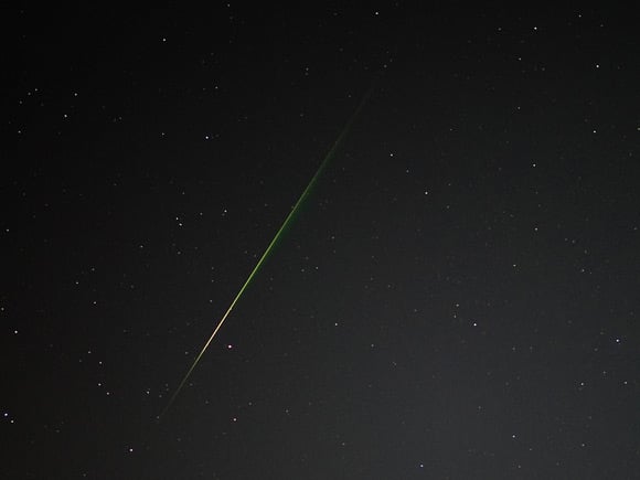 Perseid meteor captured by Bill Pinnell. All rights reserved