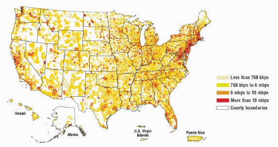 US broadband map
