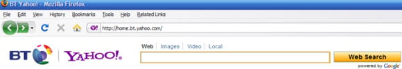 BT Yahoo Google