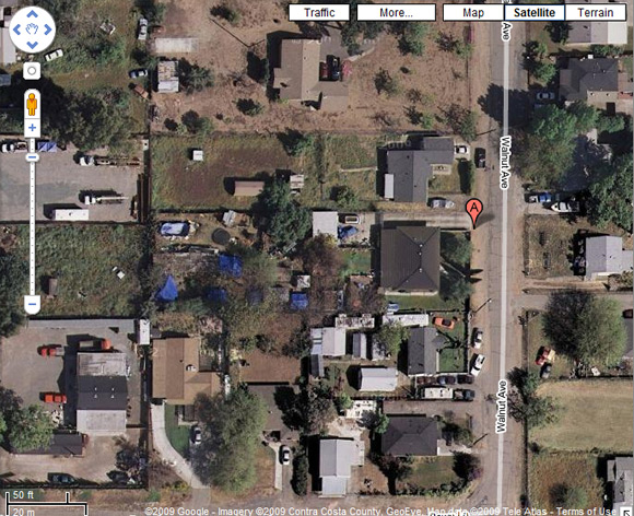 Phillip Garrido's house on Google Maps