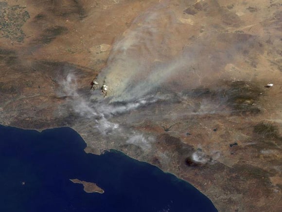 NASA's Terra images of the California fires