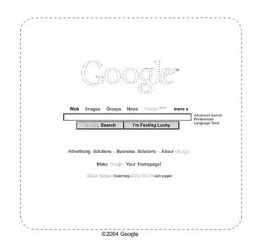 Google home page patent
