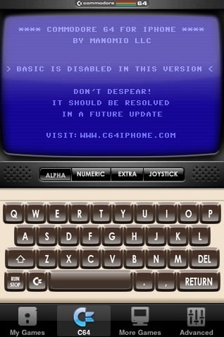 Commodore 64 on iPhone