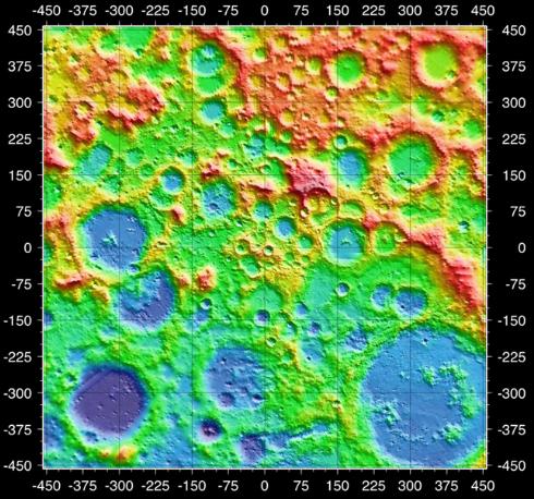 LOLA imagery of the lunar south pole. Credit:NASA