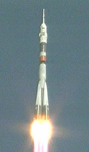 This morning's Soyuz launch from Baikonur Cosmodrome