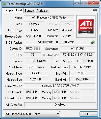 Amd discount radeon 5800