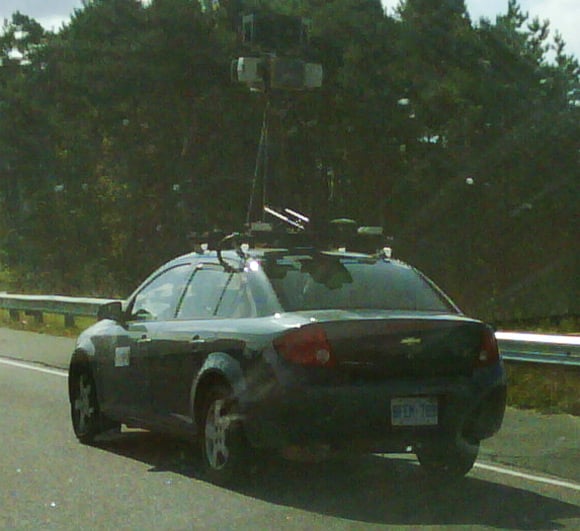 Street View vehicle captured north of Toronto