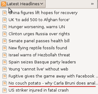 Why Carla Bruni does anal... explains BBC RSS feed