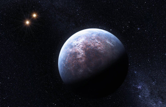Artist's impression of the exoplanet orbiting Gliese 667 C. Pic: ESO