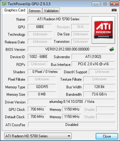 AMD ATI Radeon HD 5750