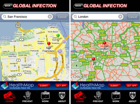 HMSMobile Swine Flu Center iPhone app