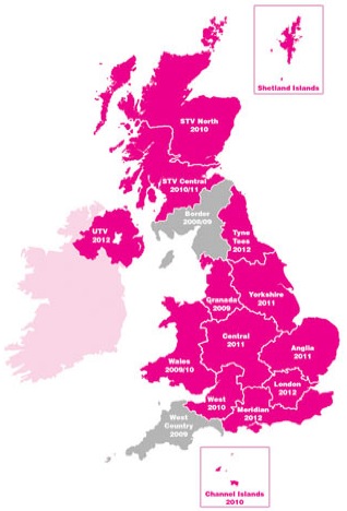 Digital Switchover map