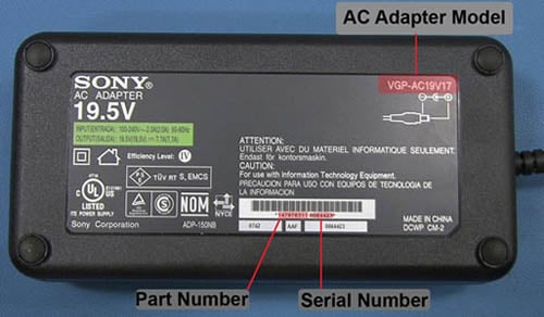 Defective Sony power adapter