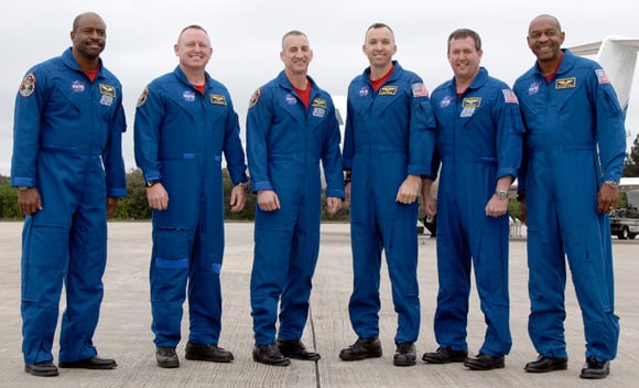 The Atlantis crew. Pic: NASA