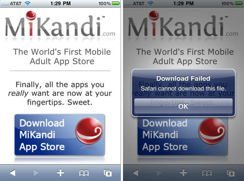 You can get to MiKandi's first base if you're an iPhone user (left ...