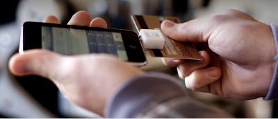 Square reader on an iPod Touch