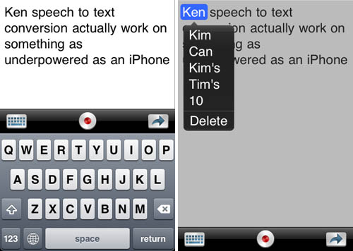 Dragon Dictation for the iPhone