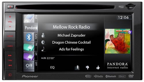 Pioneer AVIC-X920BT Pandora Radio interface