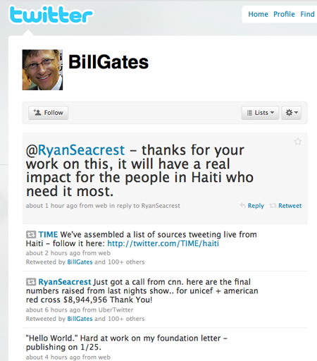 Bill Gates on Twitter