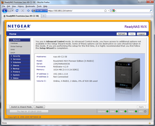 Netgear RNDX400E