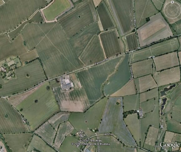 GoogleEarth view of the Battle of Bosworth site