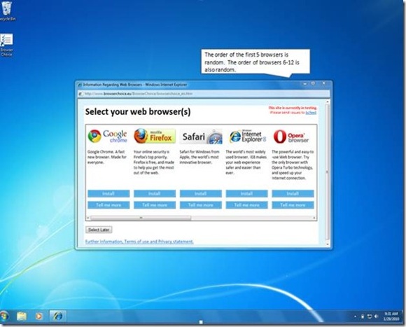 Microsoft browser ballot screen